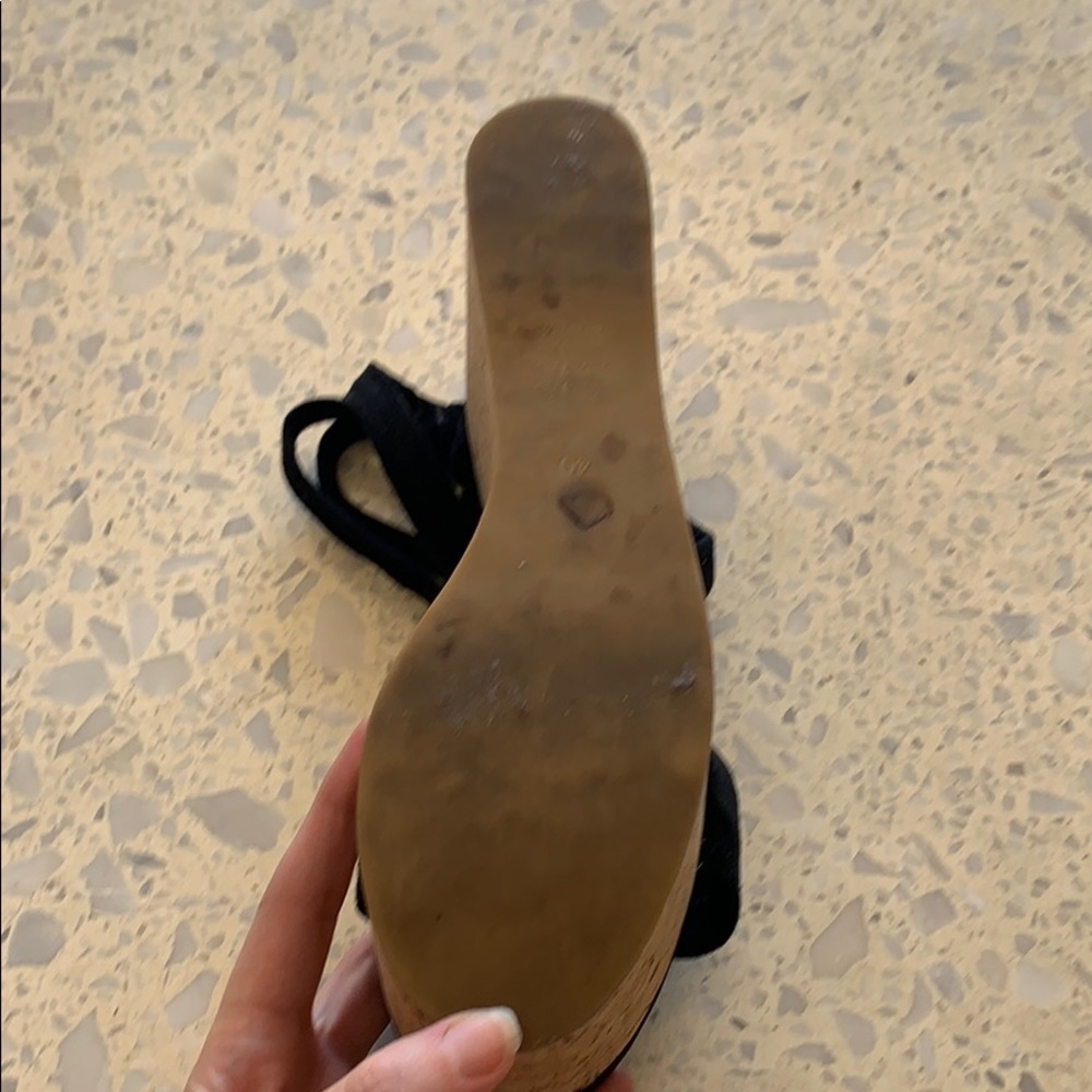 Isabel Marant Black Suede Cork Platform Sandals - Picture 9 of 11
